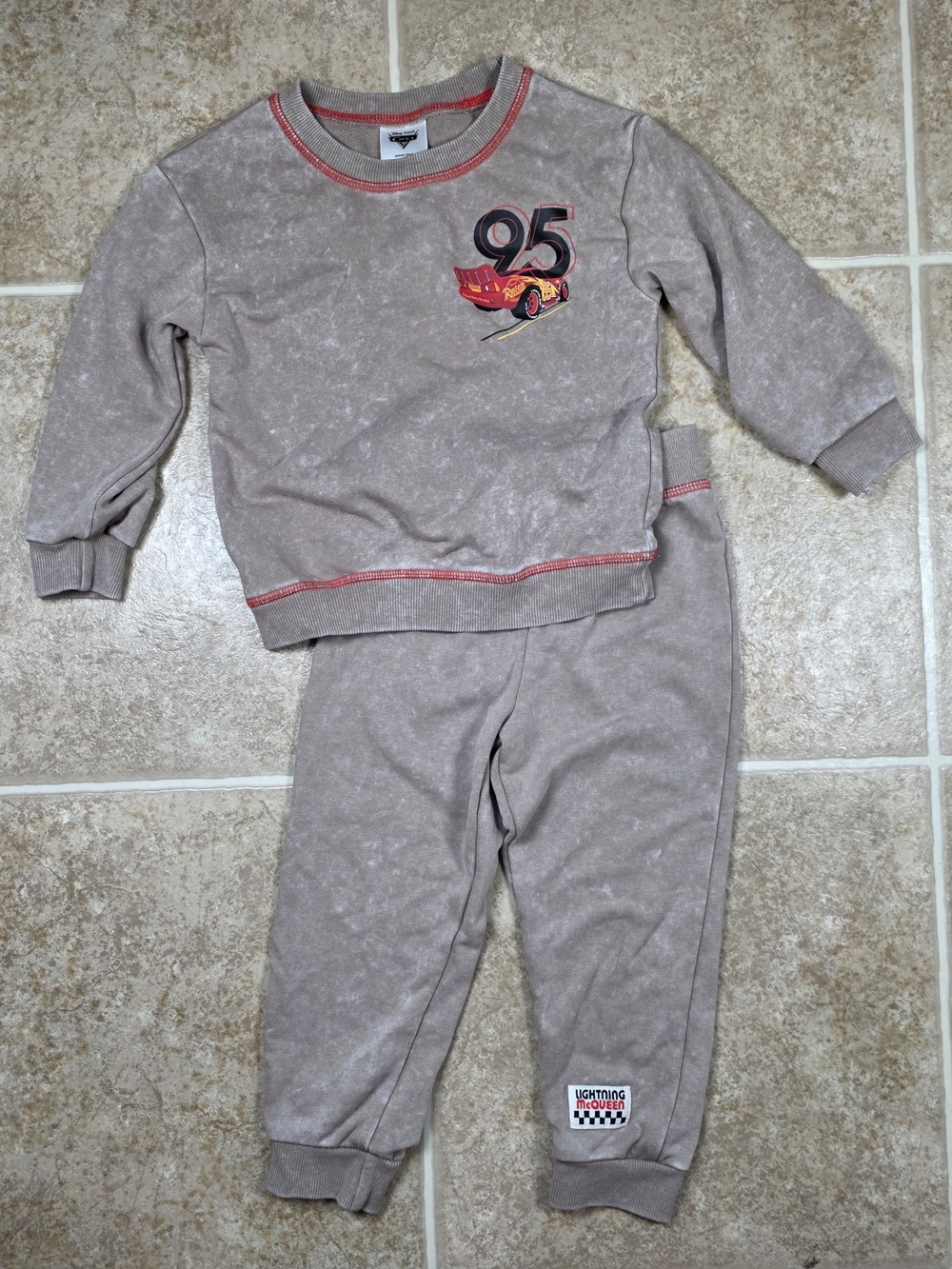 Disney Pixar Cars Lightning McQueen 2 Piece Jogger Set 3T